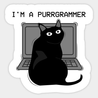 I'm A Purrgrammer Sticker